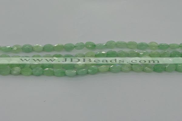 CBJ67 15.5 inches 6*8mm faceted oval jade gemstone beads