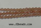 CBQ07 15.5 inches 4mm faceted round strawberry quartz beads