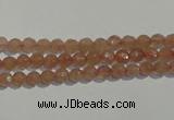 CBQ08 15.5 inches 6mm faceted round strawberry quartz beads