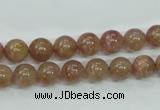 CBQ202 15.5 inches 8mm round strawberry quartz beads wholesale