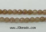 CBQ211 15.5 inches 6mm faceted round strawberry quartz beads