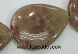 CBQ239 15.5 inches 30*40mm flat teardrop strawberry quartz beads