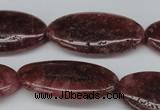 CBQ285 15.5 inches 20*40mm oval strawberry quartz beads