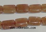 CBQ30 15.5 inches 10*14mm rectangle strawberry quartz beads