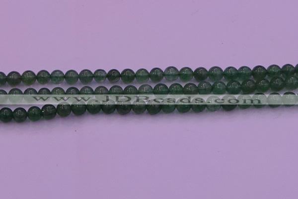 CBQ421 15.5 inches 6mm round green strawberry quartz beads