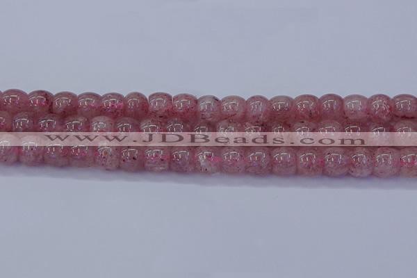 CBQ440 15.5 inches 8*11mm drum lavender strawberry quartz beads