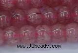 CBQ441 15.5 inches 10*12mm rondelle strawberry quartz beads