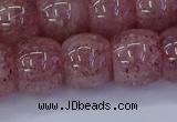 CBQ443 15.5 inches 13*18mm rondelle strawberry quartz beads