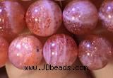 CBQ560 15.5 inches 8mm round golden strawberry quartz beads