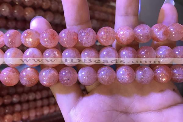 CBQ562 15.5 inches 12mm round golden strawberry quartz beads