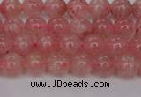 CBQ611 15.5 inches 6mm round natural strawberry quartz beads