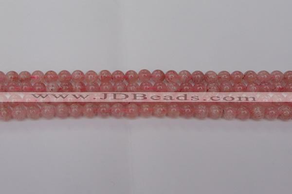 CBQ611 15.5 inches 6mm round natural strawberry quartz beads