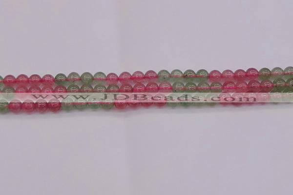 CBQ651 15.5 inches 6mm round mixed strawberry quartz beads