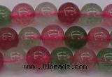 CBQ657 15.5 inches 8mm round mixed strawberry quartz beads