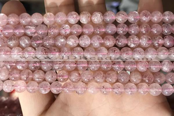 CBQ706 15.5 inches 6mm round strawberry quartz beads wholesale