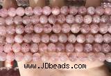 CBQ707 15.5 inches 8mm round strawberry quartz beads wholesale