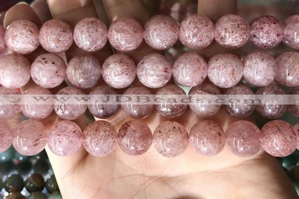 CBQ709 15.5 inches 12mm round strawberry quartz beads wholesale