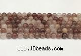 CBQ730 15.5 inches 8mm round strawberry quartz beads wholesale