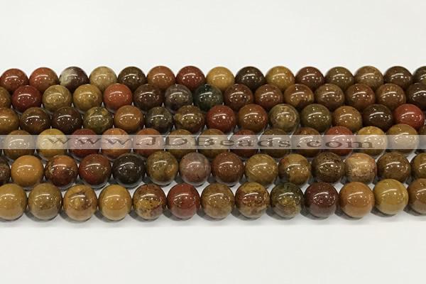 CBQ737 15.5 inches 8mm round red moss agate beads wholesale