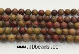 CBQ742 15.5 inches 10mm round red moss agate gemstone beads wholesale