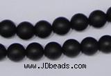 CBS03 15.5 inches 8mm round black stone beads wholesale