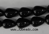 CBS205 15.5 inches 12*16mm teardrop blackstone beads wholesale