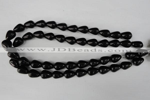 CBS205 15.5 inches 12*16mm teardrop blackstone beads wholesale