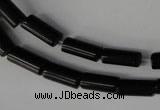 CBS208 15.5 inches 5*12mm tube blackstone beads wholesale