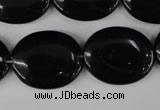 CBS253 15.5 inches 20*25mm oval blackstone beads wholesale