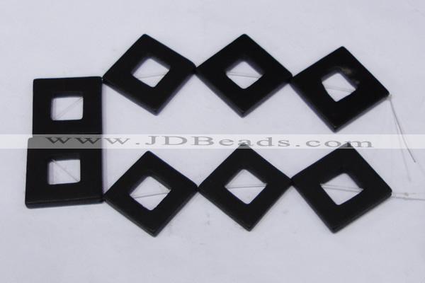 CBS34 15.5 inches 10*36*36mm diamond black stone beads wholesale