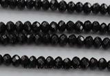 CBS506 15.5 inches 2*3mm faceted rondelle A grade black spinel beads