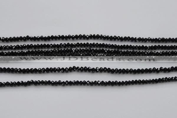 CBS511 15.5 inches 2*3mm faceted rondelle AA grade black spinel beads