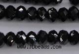 CBS514 15.5 inches 4*6mm faceted rondelle AA grade black spinel beads