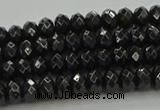 CBS532 15.5 inches 3*5mm faceted rondelle black spinel beads