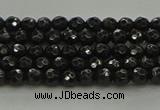 CBS534 15.5 inches 3mm faceted round black spinel beads