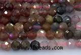 CBS561 15 inches 4mm faceted round pink spinel beads