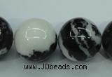 CBW108 15.5 inches 20mm round black & white jasper beads