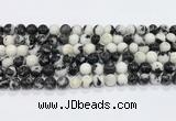 CBW172 15.5 inches 8mm round black & white jasper gemstone beads wholesale