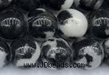 CBW185 15 inches 8mm round black & white jasper beads, 2mm hole