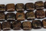 CBZ226 15.5 inches 12*12mm square bronzite gemstone beads