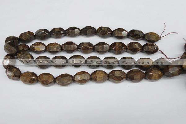 CBZ418 15.5 inches 13*18mm faceted nuggets bronzite gemstone beads