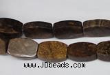 CBZ426 15.5 inches 10*14mm flat drum bronzite gemstone beads