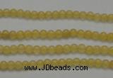 CCA01 15.5 inches 3mm round yellow calcite gemstone beads wholesale