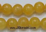 CCA07 15.5 inches 14mm round yellow calcite gemstone beads wholesale