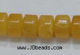 CCA09 15.5 inches 10*16mm wheel-shaped yellow calcite gemstone beads