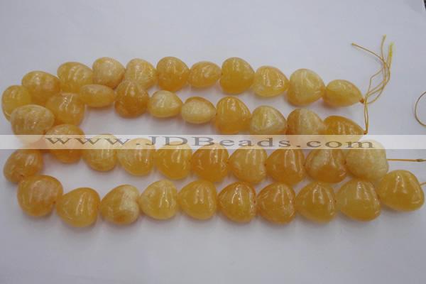 CCA25 15.5 inches 20*20mm heart calcite gemstone beads wholesale