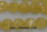 CCA28 15.5 inches 8mm flat round calcite gemstone beads wholesale