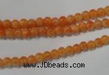 CCA300 15.5 inches 4mm round orange calcite gemstone beads wholesale