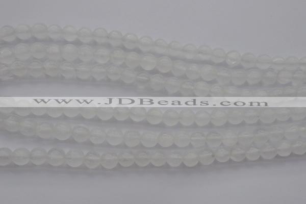 CCA353 15.5 inches 8mm round white calcite beads wholesale