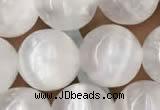 CCA364 15.5 inches 12mm round white calcite gemstone beads